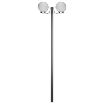 Стълб за градинска лампа с 2 сфери 220 см