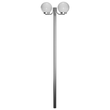 Стълб за градинска лампа с 2 сфери 220 см