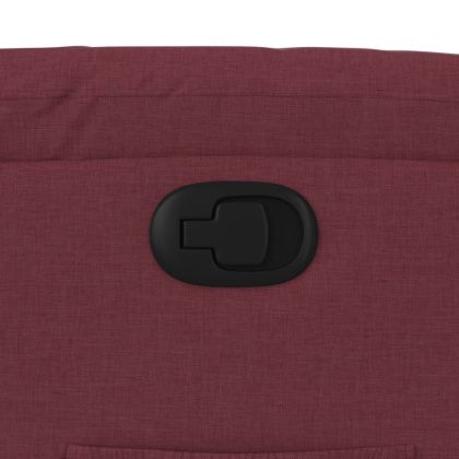 Изправящ реклайнер стол, виненочервен, текстил