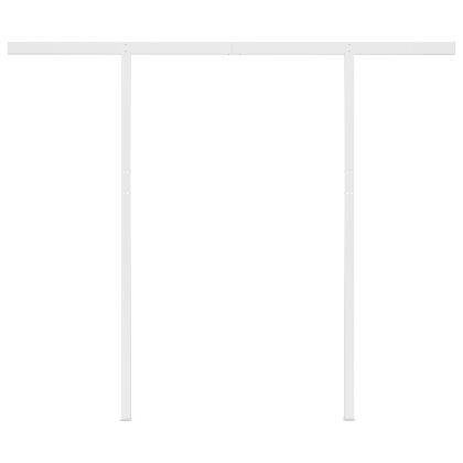 Автоматично прибиращ се сенник с прътове 3,5x2,5 м синьо и бяло