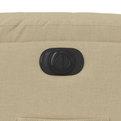 Електрически стол реклайнер , кремав, текстил