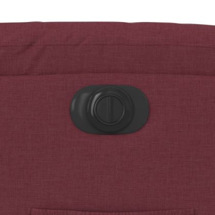 Електрически изправящ реклайнер стол, виненочервен, текстил