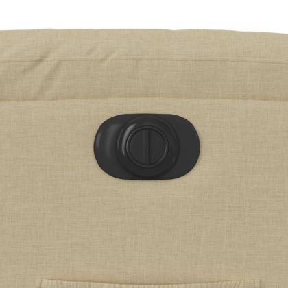 Електрически изправящ реклайнер стол, кремав, текстил