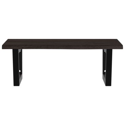 Стенен рафт за мивка, стомана и масивно дърво дъб