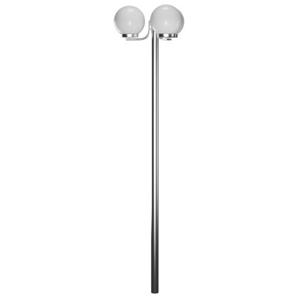 Стълб за градинска лампа с 3 сфери 220 см