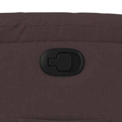 Изправящ реклайнер стол, тъмнокафяв, текстил