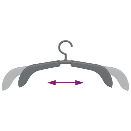 Разтегателни закачалки за дрехи 5 бр сиви