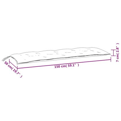 Възглавници за градински пейки 2 бр розови 150x50x7 см плат
