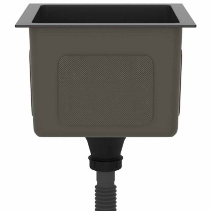 Ръчно изработена кухненска мивка, черна, неръждаема стомана