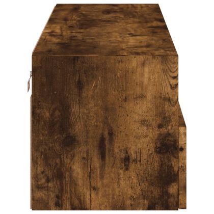 ТB стенен шкаф, опушен дъб, 100x30x30 см, инженерно дърво