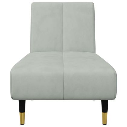 Комплект дивани от 2 части, светлосив, кадифе