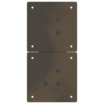 Крака за масичка за кафе, X-образни, 2 бр., естествена стомана, 38 x (42-43) см, стомана