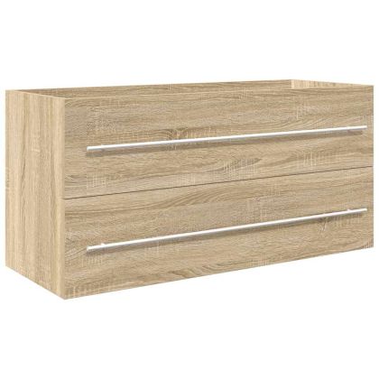 Комплект мебели за баня от 2 части, дъб сонома, инженерно дърво