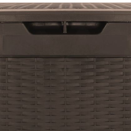 Градински сандък за съхранение кафяв 119x48x60 см полипропилен