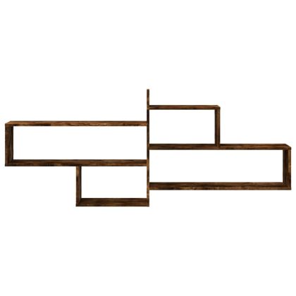 Стенен рафт, опушен дъб, 167,5x18x68 см, инженерно дърво