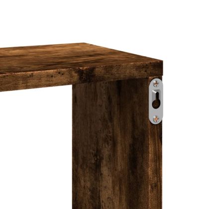 Стенен рафт, опушен дъб, 167,5x18x68 см, инженерно дърво