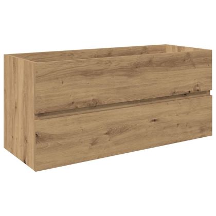 Шкаф за мивка с вграден умивалник и смесител Дъб артизан