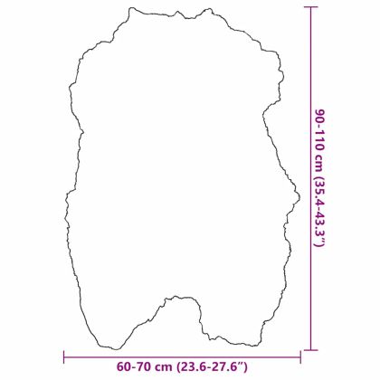 Покривало за стол от исландска овча кожа черно 70x110 см