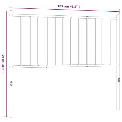 Метална табла за глава, черна, 100 см