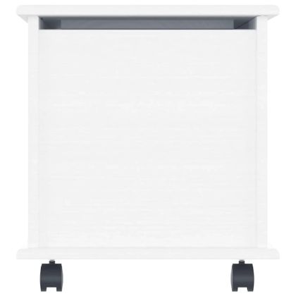 Сандък за съхранение с колелца бял ALTA 73x39,5x43 см бор масив