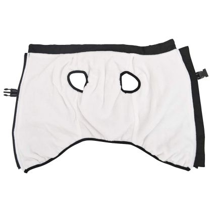 Кучешко палто с ремък Водоустойчиво светлоотразително черно L44