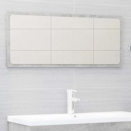 Комплект мебели за баня от 2 части, бетонно сив, ПДЧ