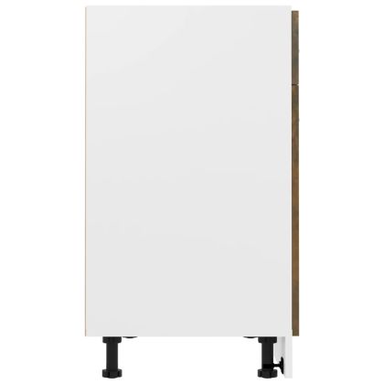 Долен шкаф с чекмеджета "Lyon", опушен дъб, 80x46x81,5 см, инженерно дърво