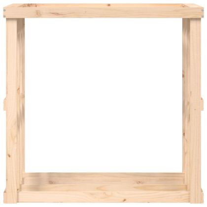 Външна поставка за дърва за огрев 108x52x106 см бор масив