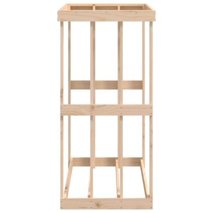 Външна поставка за дърва за огрев 108x52x106 см бор масив