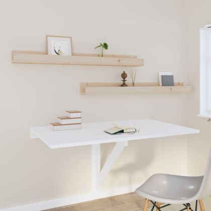 Стенни рафтове 2 бр 110x12x9 см масивно борово дърво