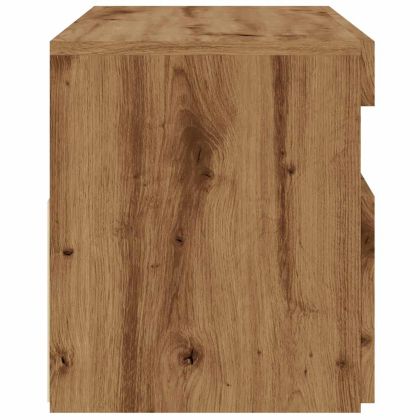 ТВ шкаф с LED осветление, 90x35x40 см, инженерно дърво