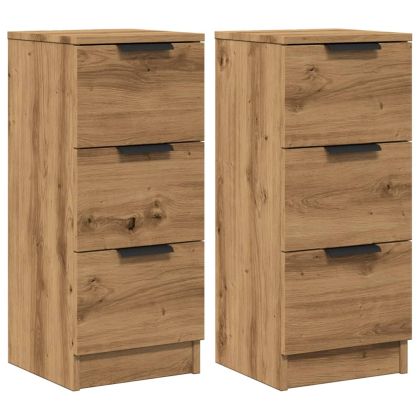 Шкафове 2 бр. дъб Artisan 30x30x70 cm Инженерна дървесина