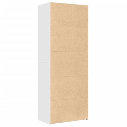 Висок шкаф, бял, 70x42,5x185 см, инженерно дърво