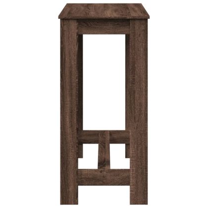 Бар маса, кафяв дъб, 102x50x103,5 см, инженерно дърво