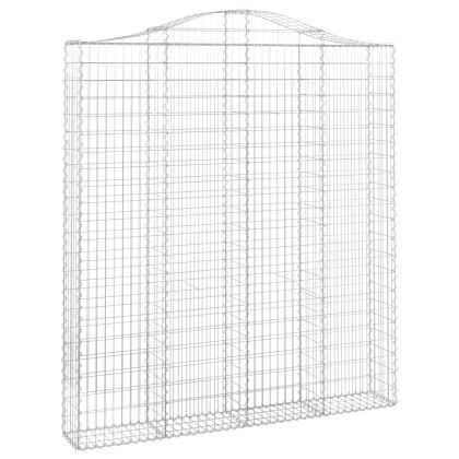 Габионни кошници арка 2 бр 200x30x220/240 см поцинковано желязо