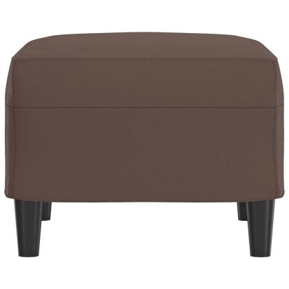Табуретка, кафява, 60x50x41 см, изкуствена кожа