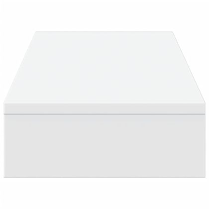 Поставка за монитор, бяла, 100x27x10 см, инженерно дърво