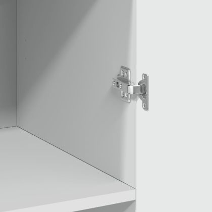 Шкаф за съхранение, бял, 70x42,5x225 см, инженерно дърво