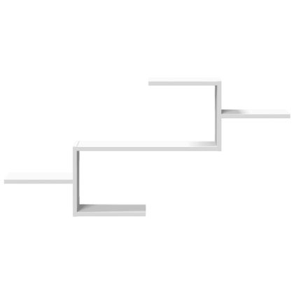 Стенен рафт, бял, 104x15x49 см, инженерно дърво