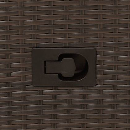 Накланящи градински столове с възглавници 2 бр полиратан кафяви