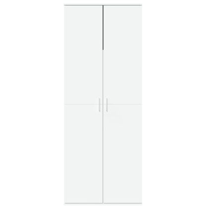 Висок шкаф, бял, 70x35x180 см, инженерно дърво