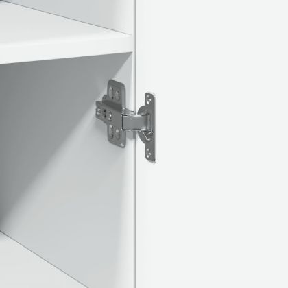 Висок шкаф, бял, 45x42,5x185 см, инженерно дърво