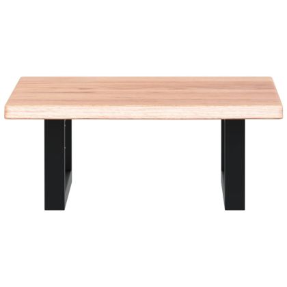 Стенен рафт за мивка, стомана и масивно дърво дъб