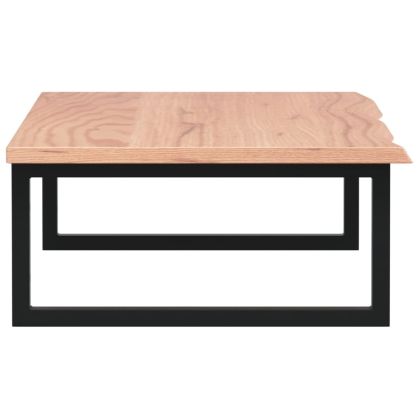 Стенен рафт за мивка, стомана и масивно дърво дъб