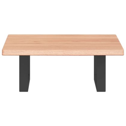 Стенен рафт за мивка, стомана и масивно дърво дъб