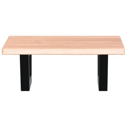 Стенен рафт за мивка, стомана и масивно дърво дъб