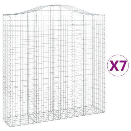 Габионни кошници арка 7 бр 200x50x200/220 см поцинковано желязо