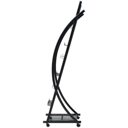 Стелаж за списания, 40x32x13 cм, черен, A4