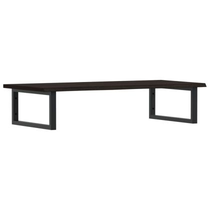 Стенен рафт за мивка, стомана и масивно дърво дъб