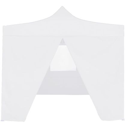 Сгъваема парти шатра с 4 странични стени 3x3 м стомана бяла